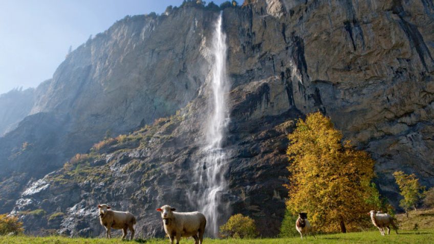 Staubbach Falls, 300 m high - Lauterbrunnen